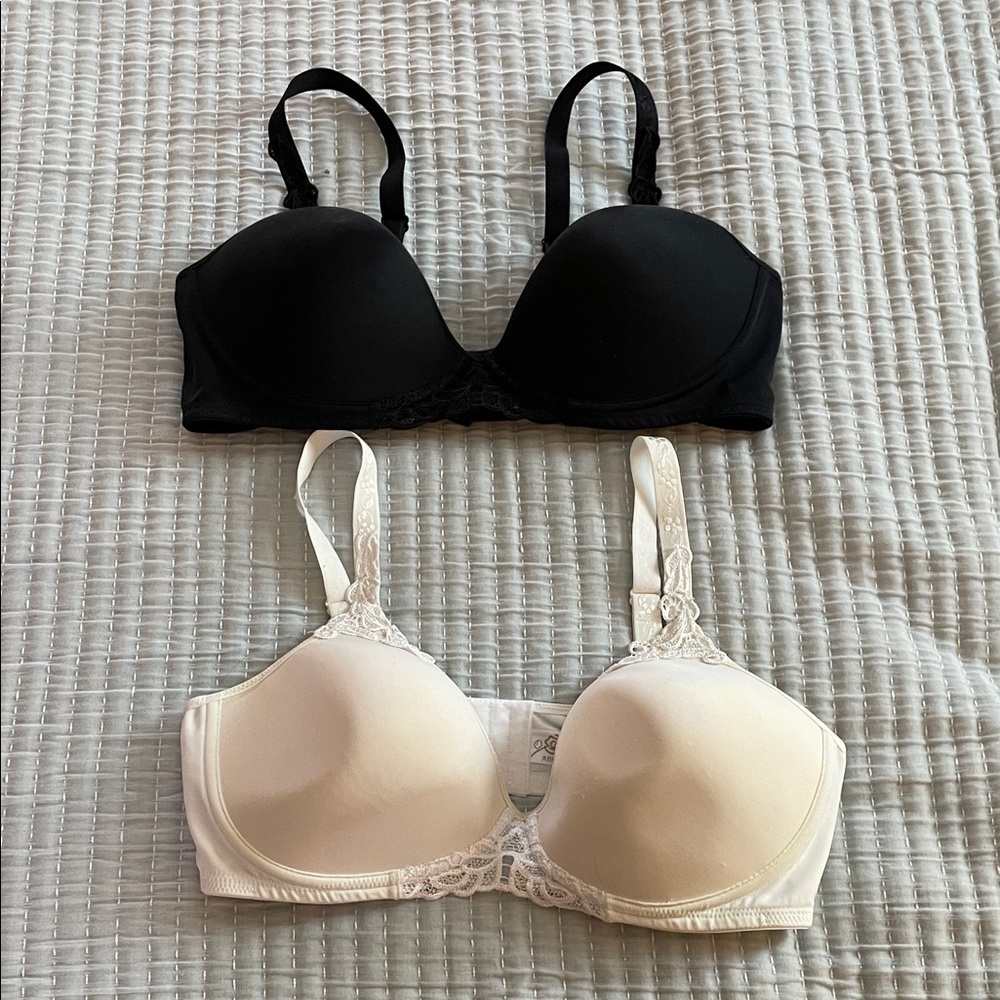 ABC 40C Set Black and Cream Lace Bra Set